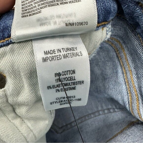 Agolde Women’s Blue Sophie Mid-Rise Skinny Stretch Designer Jean W23/L26 - Picture 8 of 12